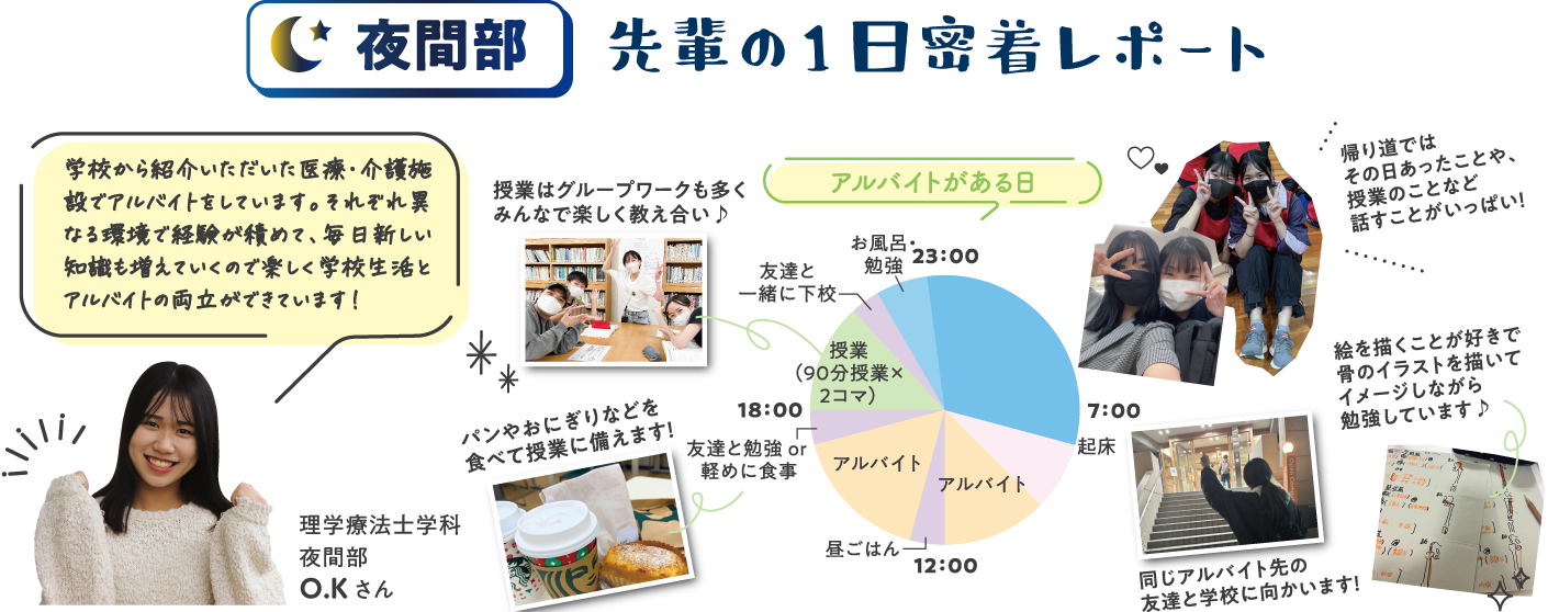 夜間部 先輩の1日密着レポート