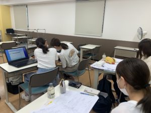 医療総合学科　前期試験に向けての自習勉強