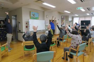 ボランティア活動報告「健康体操・認知症予防体操」@淡路地区在宅サービスステーションひざし